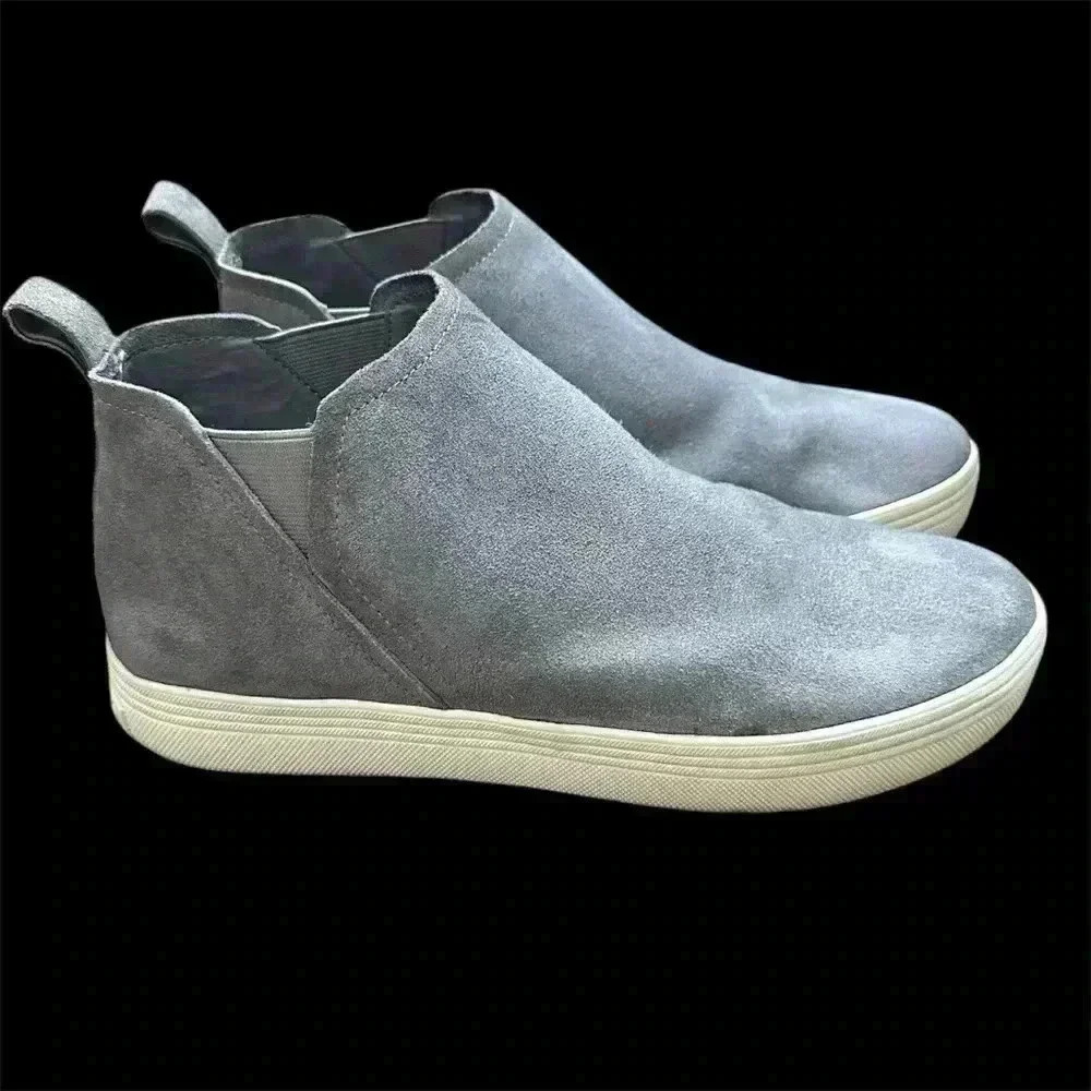 Dolce Vita size 11M Gray Suede TASHA High-Top Sneaker Slip on Women's Comfort